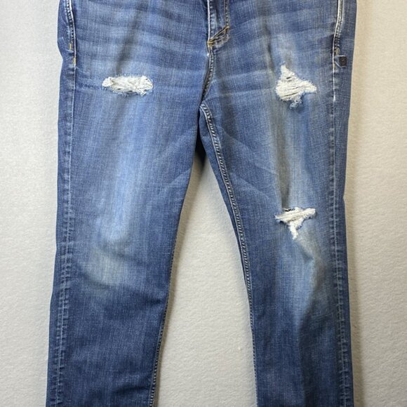 511 Tactical Skinny Jeans Men 38x32 Distressed Blue Stretch Denim Pants Workwear - Picture 1 of 16